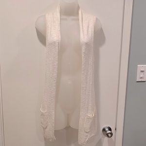 White Banana Republic long layering vest, Size XS